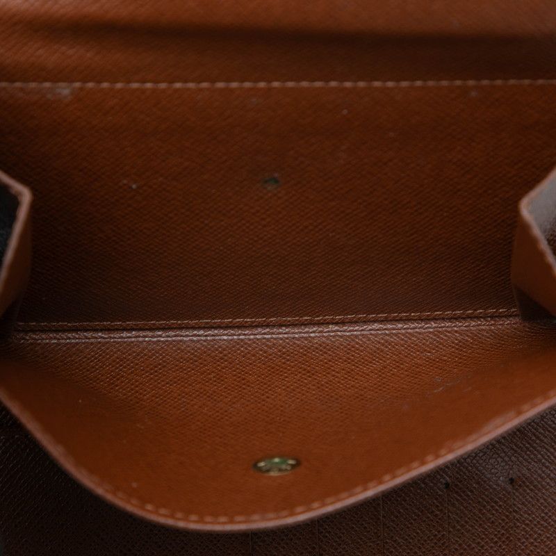 Louis Vuitton Monogram Porte Tresor Etui Papi Bifold Wallet Brown Leather — view 5