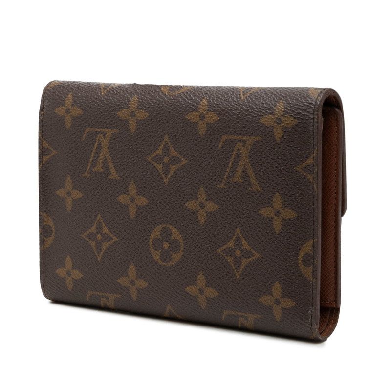 Louis Vuitton Monogram Porte Tresor Etui Papi Bifold Wallet Brown Leather — view 2