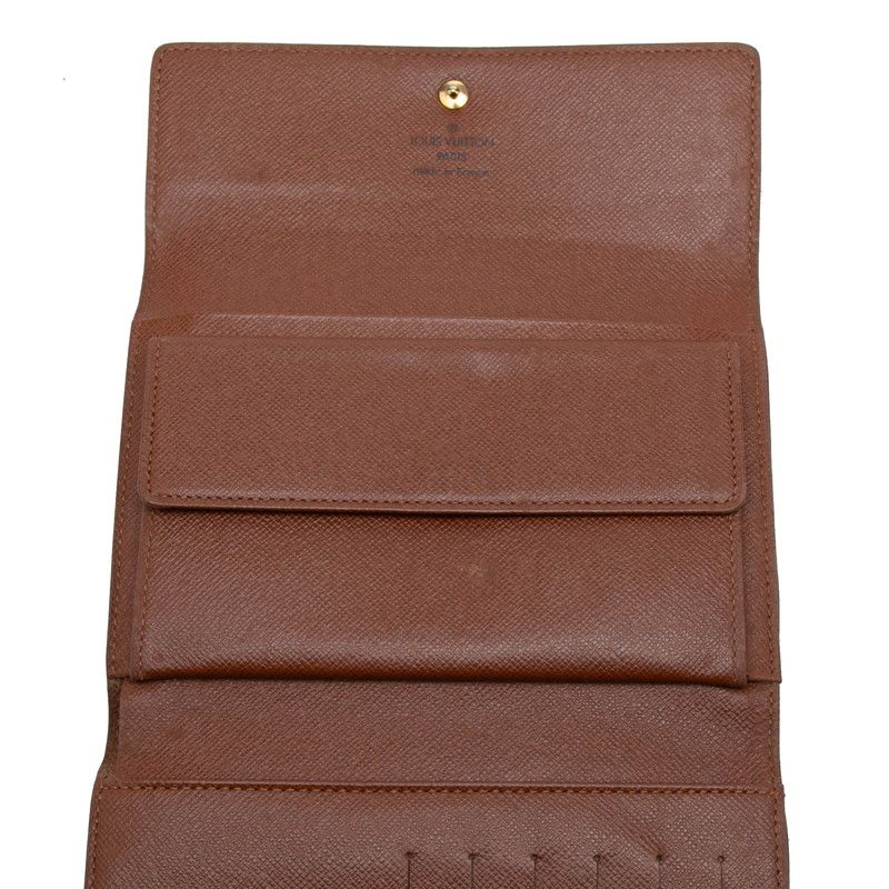 Louis Vuitton Monogram Porte Tresor Etui Papi Bifold Wallet Brown Leather — view 4