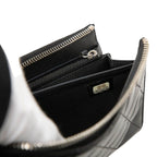Chanel CC Logo Quilted Wallet Black Patent Leather — view 6