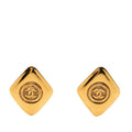Chanel CC Logo Earrings Gold Plated