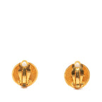 Chanel CC Logo Earrings Gold Plated — view 2
