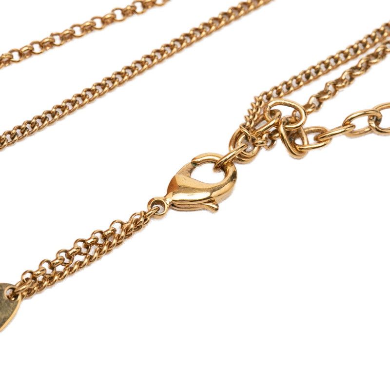 Louis Vuitton LV Padlock Necklace Gold Plated Rhinestone — view 3