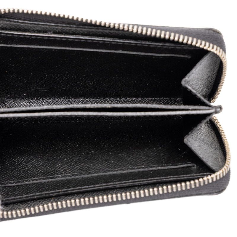 Louis Vuitton Damier Graphite Zippy Coin Purse Black Leather — view 4