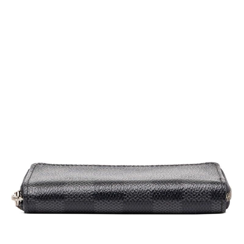 Louis Vuitton Damier Graphite Zippy Coin Purse Black Leather — view 3
