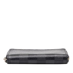 Louis Vuitton Damier Graphite Zippy Coin Purse Black Leather — view 3