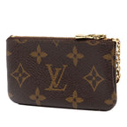 Louis Vuitton Monogram Pochette Cles Coin Purse Key Case Brown Leather — view 2