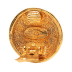 Chanel CC Logo Quilted Earrings Gold Plated — view 3