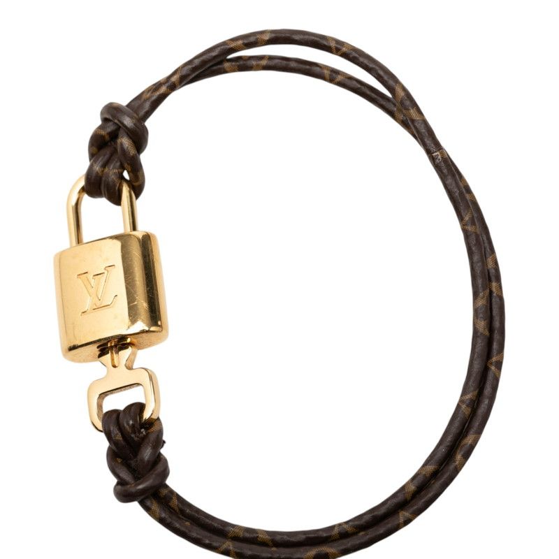 Louis Vuitton Monogram Bracelet Lock It Again Brown Gold — view 4