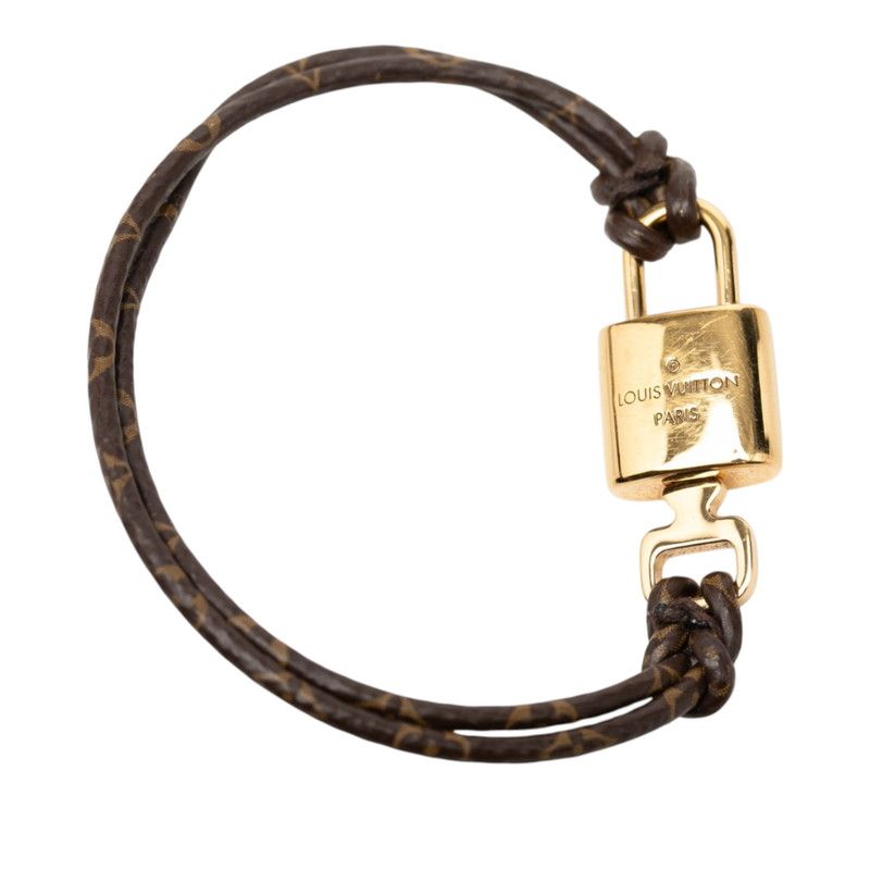Louis Vuitton Monogram Bracelet Lock It Again Brown Gold — view 5
