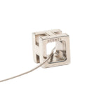 Hermes Cage D'h Cube Necklace Silver White Metal — view 5