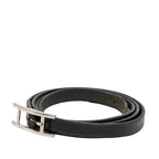 Hermes Hapi 3 Bracelet Long Black Silver Leather — view 2