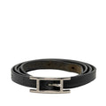 Hermes Hapi 3 Bracelet Long Black Silver Leather