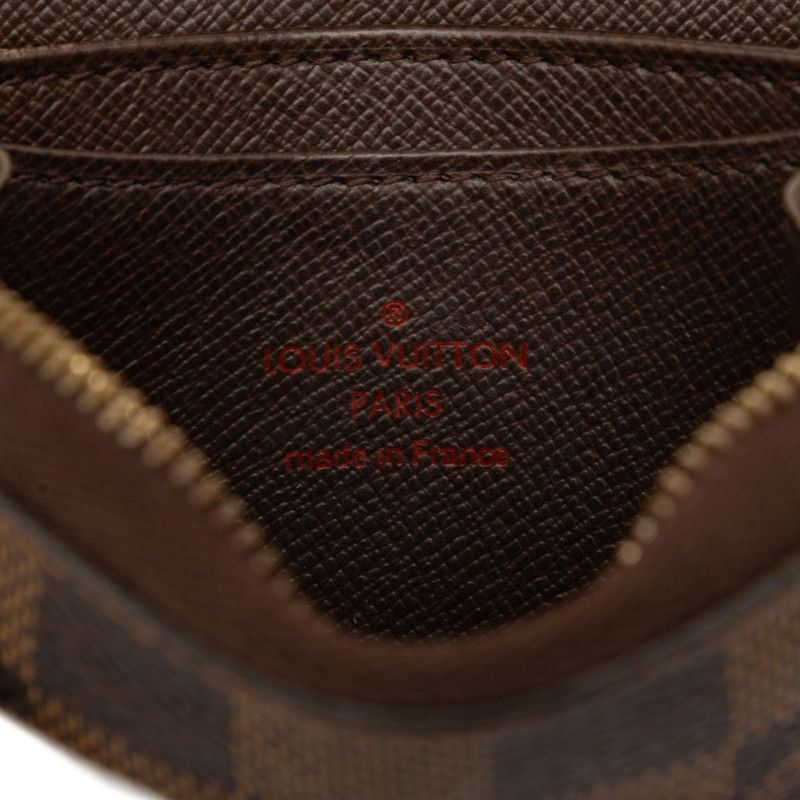 Louis Vuitton Damier Ebene Zippy Coin Purse Wallet Brown Leather — view 6