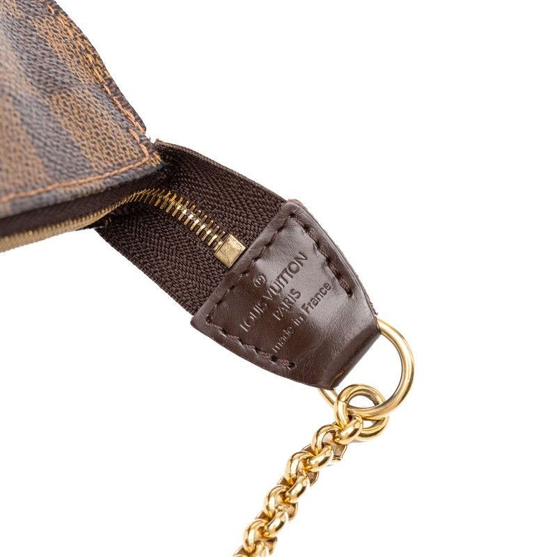 Louis Vuitton Damier Chain 2-Way Shoulder Bag Brown Leather — view 4