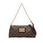 Louis Vuitton Damier Chain 2-Way Shoulder Bag Brown Leather