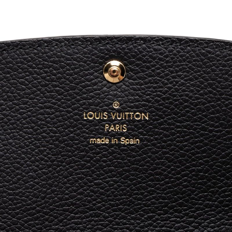 Louis Vuitton Monogram Empreinte Portefeuille Emily Wallet Black Leather — view 5