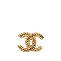 Chanel CC Logo Brooch Gold Plated