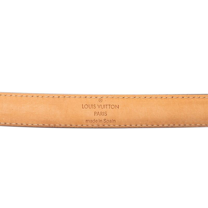 Louis Vuitton Monogram Ceinture Belt 80/32 Brown Gold Leather — view 8
