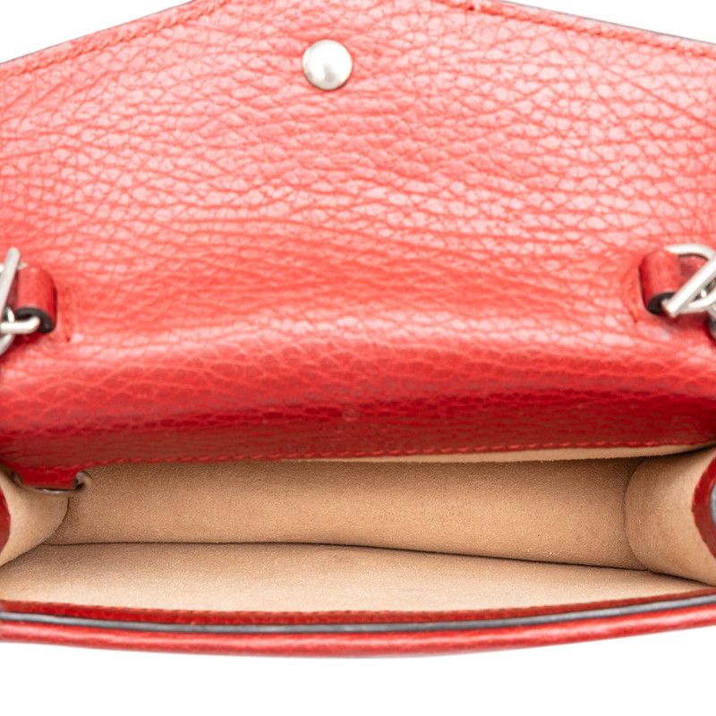 Gucci Dionysus Crossbody Chain Shoulder Bag Red Leather — view 4