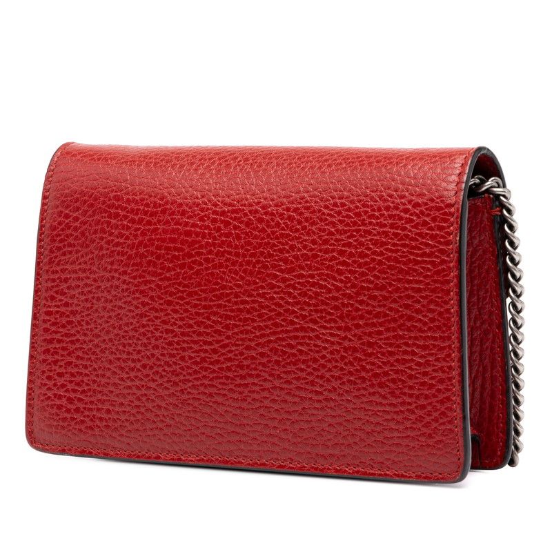 Gucci Dionysus Crossbody Chain Shoulder Bag Red Leather — view 2