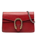 Gucci Dionysus Crossbody Chain Shoulder Bag Red Leather