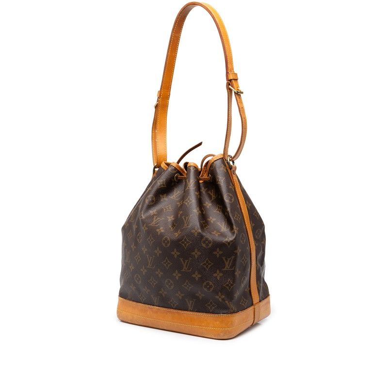 Louis Vuitton Monogram Noe Shoulder Bag Brown Leather — view 2