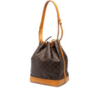 Louis Vuitton Monogram Noe Shoulder Bag Brown Leather — view 2