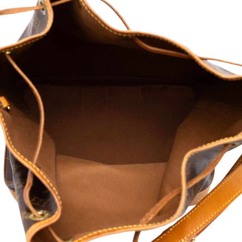 Louis Vuitton Monogram Noe Shoulder Bag Brown Leather — view 5