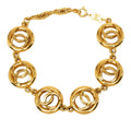 Chanel CC Logo Vintage Chain Bracelet Gold Plated