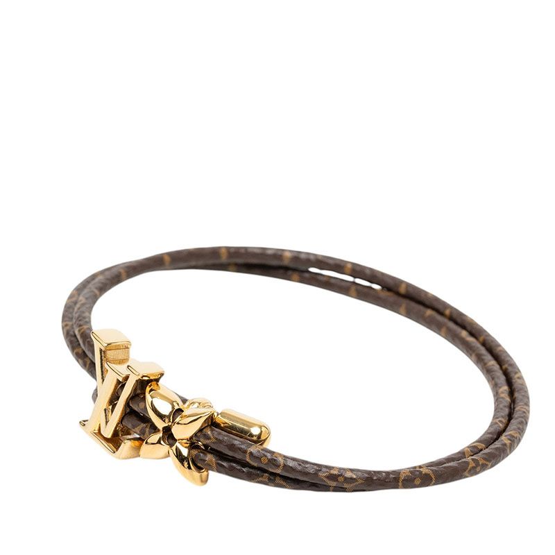 Louis Vuitton Bracelet LV Blue Brown Gold Plated — view 2