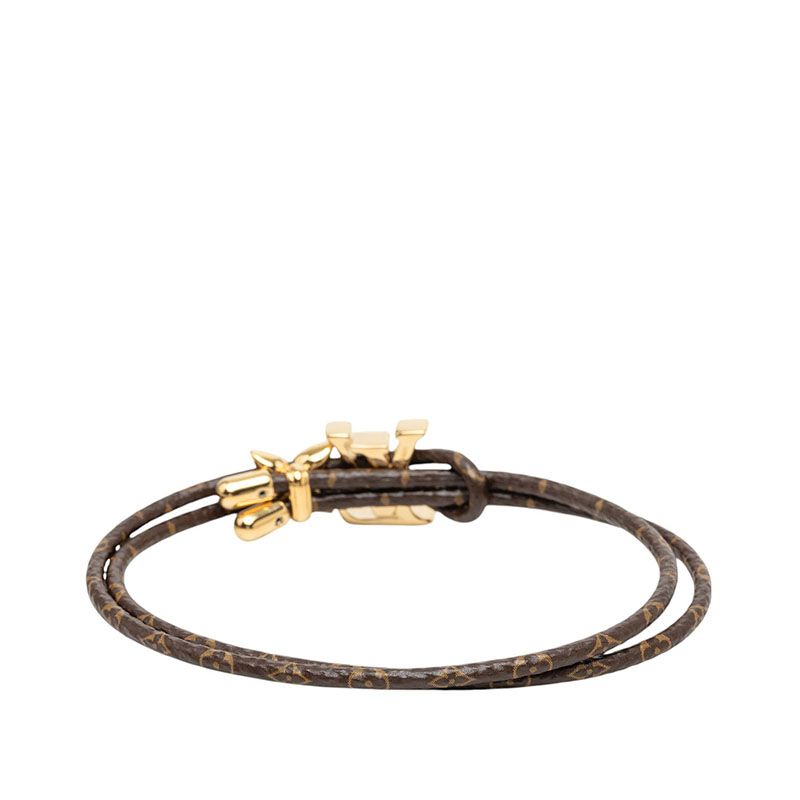 Louis Vuitton Bracelet LV Blue Brown Gold Plated — view 3