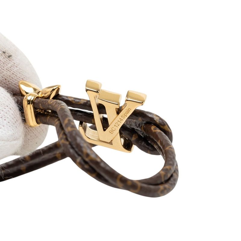 Louis Vuitton Bracelet LV Blue Brown Gold Plated — view 6