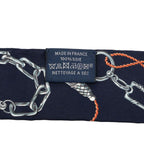 Hermes Twilly C'est la Fete Scarf Gray Navy Silk — view 4