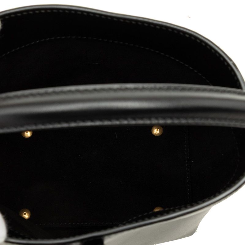 Saint Laurent le 37 Mini YSL Logo 2-Way Shoulder Bag Black Gold Leather — view 4