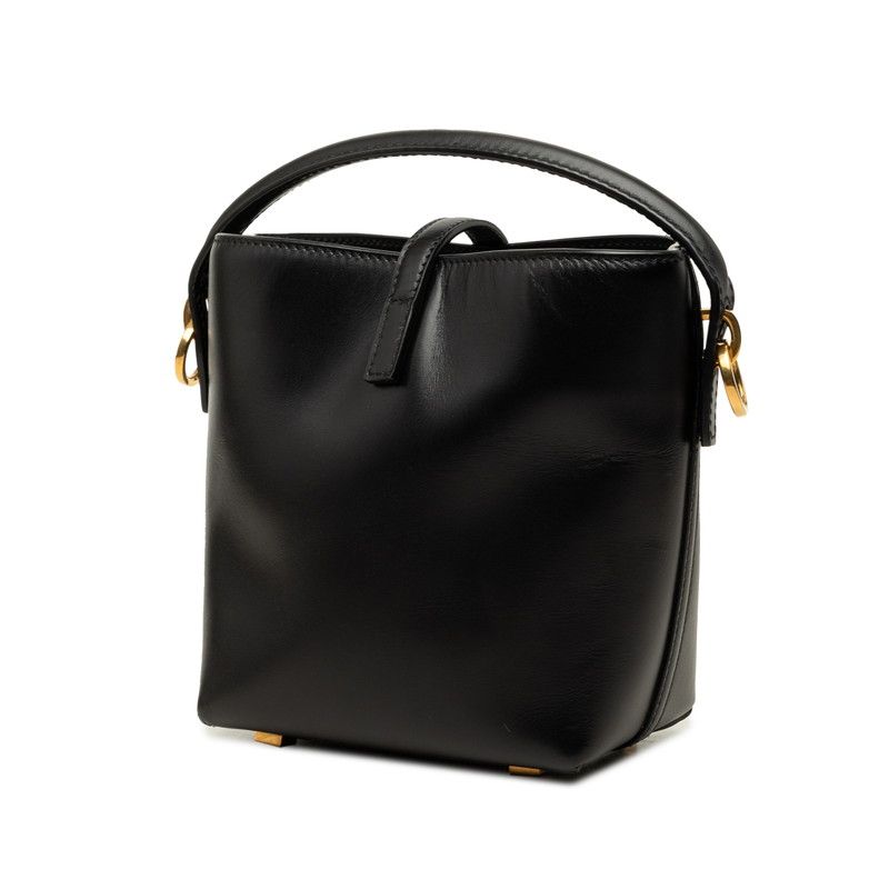 Saint Laurent le 37 Mini YSL Logo 2-Way Shoulder Bag Black Gold Leather — view 2