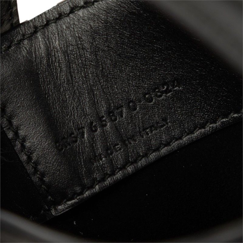 Saint Laurent le 37 Mini YSL Logo 2-Way Shoulder Bag Black Gold Leather — view 6