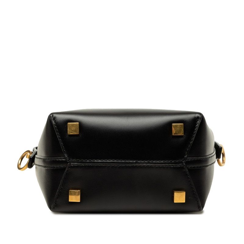 Saint Laurent le 37 Mini YSL Logo 2-Way Shoulder Bag Black Gold Leather — view 3