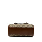 Gucci Interlocking G GG Supreme Mini Shoulder Bag 2-Way Beige Leather — view 3