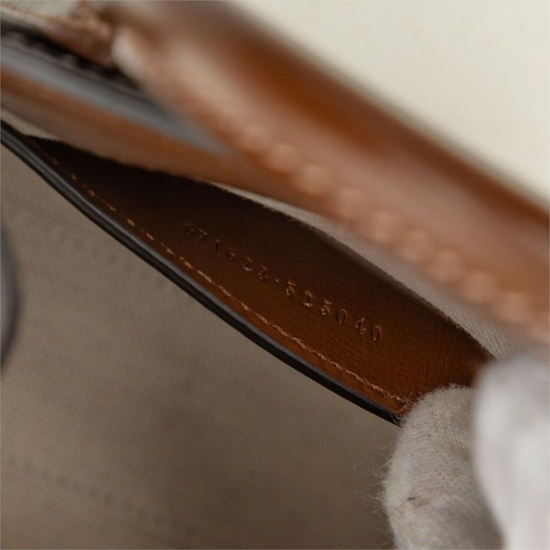 Gucci Interlocking G GG Supreme Mini Shoulder Bag 2-Way Beige Leather — view 6
