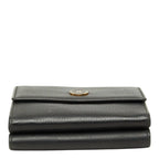 Chanel CC Logo Bifold Wallet Black Gold Leather — view 3