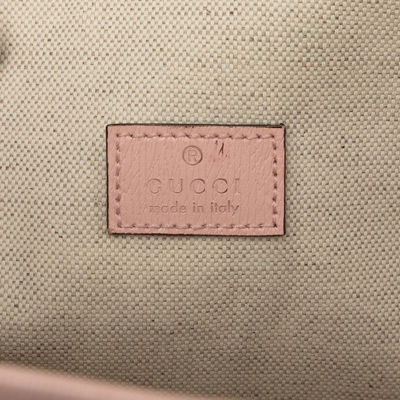 Gucci Pikarar Kawaii GG Animal Print Tote Bag Pink Leather — view 5