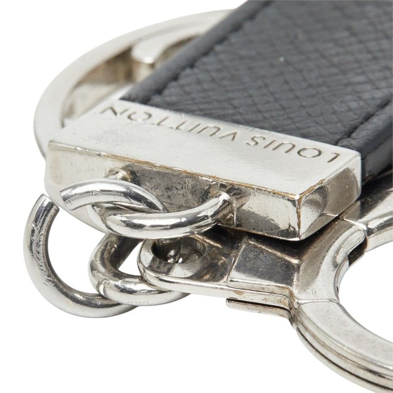 Louis Vuitton Taiga Porte Cles LV Club Key Ring Key Holder Ardoise Black Metal — view 4