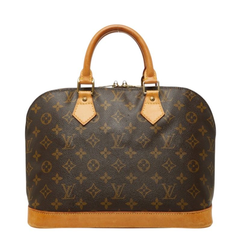 Louis Vuitton Monogram Alma PM Vintage Handbag Brown Leather