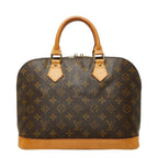 Louis Vuitton Monogram Alma PM Vintage Handbag Brown Leather