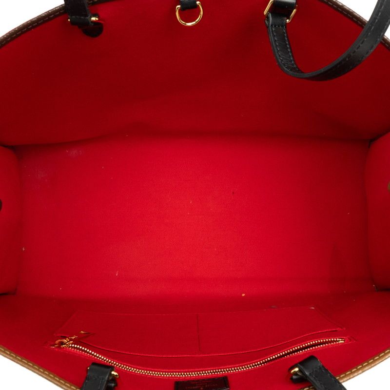 Louis Vuitton Monogram Reverse On The Go GM 2-Way Shoulder Bag Brown Leather — view 4