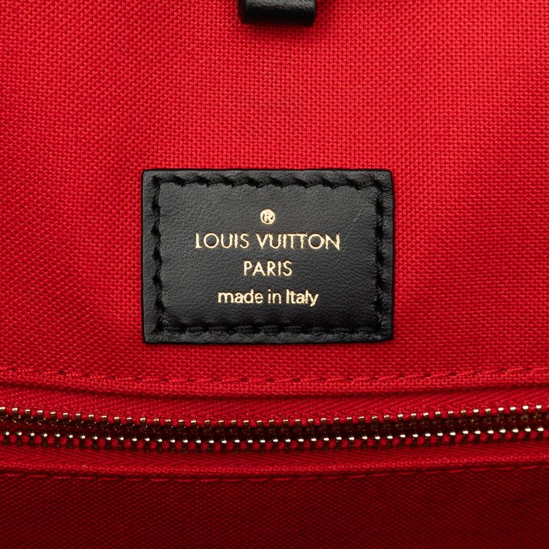 Louis Vuitton Monogram Reverse On The Go GM 2-Way Shoulder Bag Brown Leather — view 5