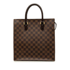 Louis Vuitton Damier Vevarnish PM Tote Bag Ebene Brown Leather