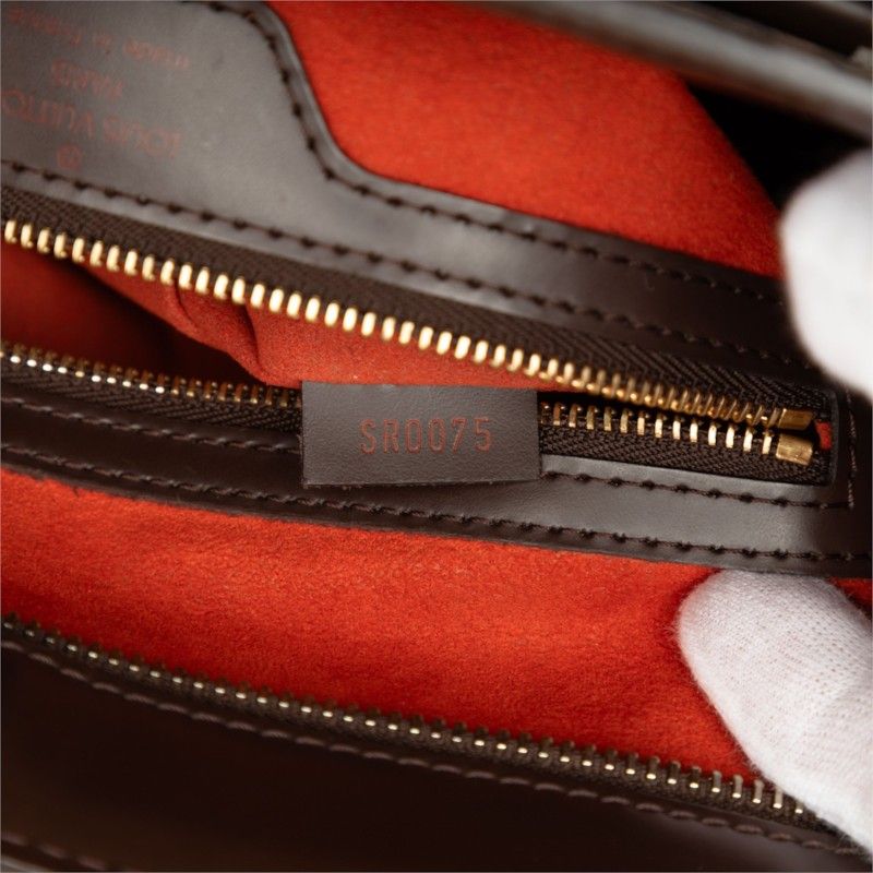 Louis Vuitton Damier Vevarnish PM Tote Bag Ebene Brown Leather — view 6