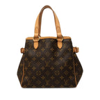 Louis Vuitton Monogram Batignolles Handbag Brown Leather